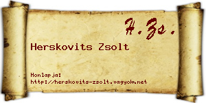 Herskovits Zsolt névjegykártya